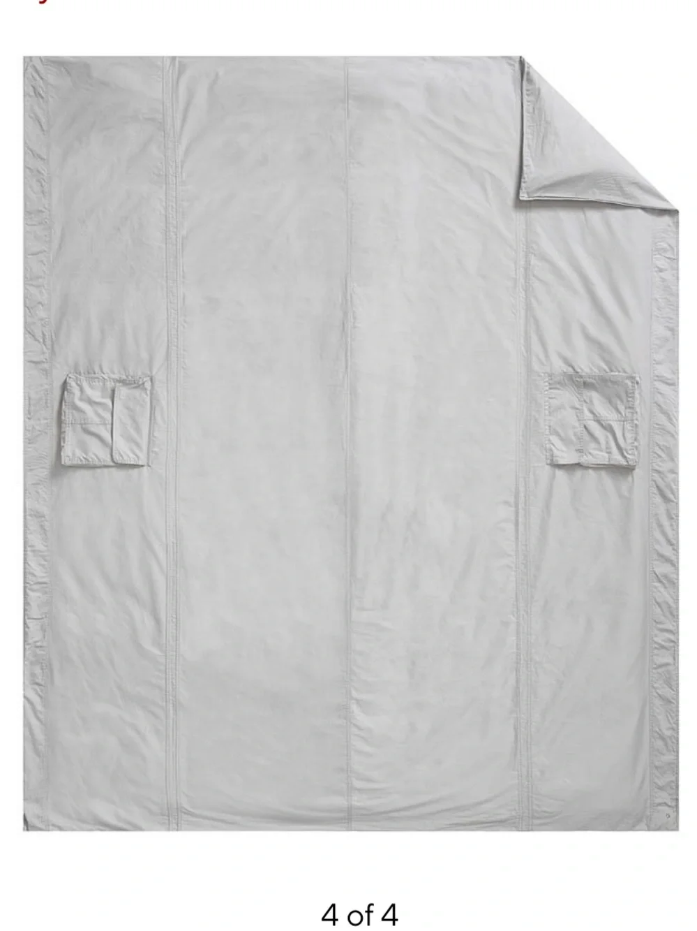 Pottery Barn Kids Cotton Cargo Duvet Cover, Full/Queen, Grey
